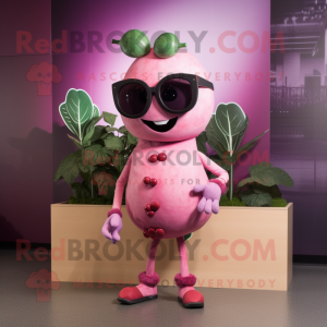 Rosa Grape maskot kostym...