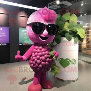 Pink Grape mascotte kostuum...