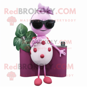 Pink Grape maskot kostume...