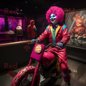 Magenta Clown mascotte...