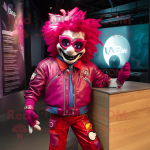 Magenta Clown mascotte...