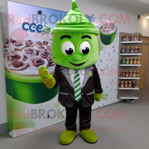 Olive Cupcake mascot costume character dressed with a Blazer and Wraps