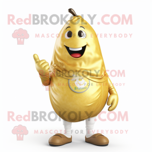 Gold Pear mascotte kostuum...