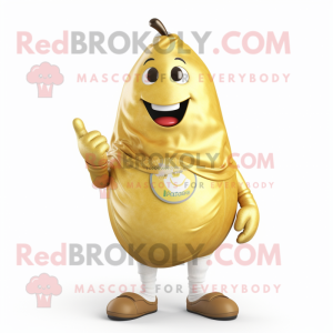 Gold Pear maskot drakt...