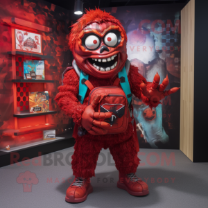 Red Undead maskot kostume...