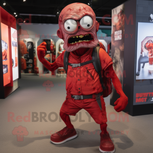 Red Undead maskot kostume...