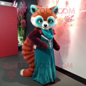 Teal Red Panda w kostiumie...