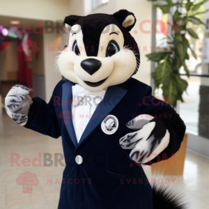 Navy Skunk maskot kostume...