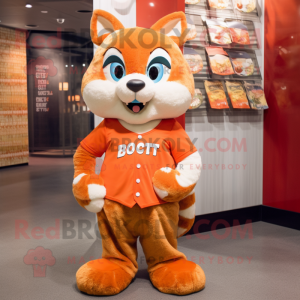 Orange Bobcat maskot...