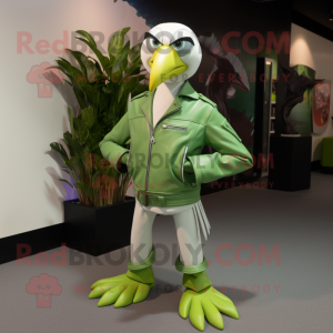 Limegrøn albatros maskot...