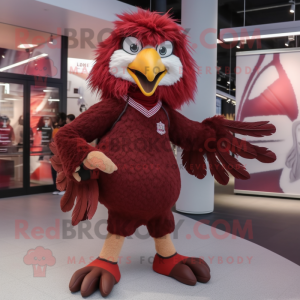 Maroon Eagle maskot drakt...