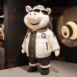 Cream Sow mascotte kostuum...