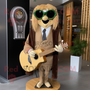 Tan Celtic Harp mascotte...