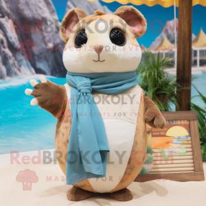 Tan Hamster maskot kostume...