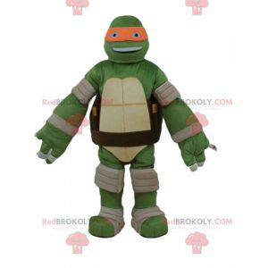 Mascot Michelangelo famosa tortuga naranja Tortugas Ninja -