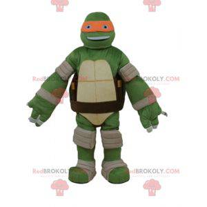 Mascotte Michelangelo famosa tartaruga arancione Ninja Turtles