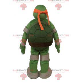 Mascotte Michelangelo famosa tartaruga arancione Ninja Turtles