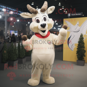 Cream Deer mascotte kostuum...