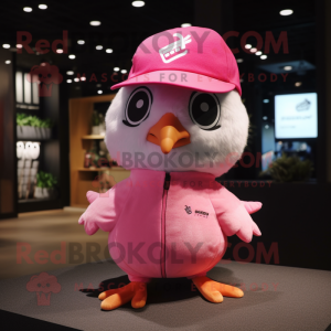 Pink Quail mascotte kostuum...