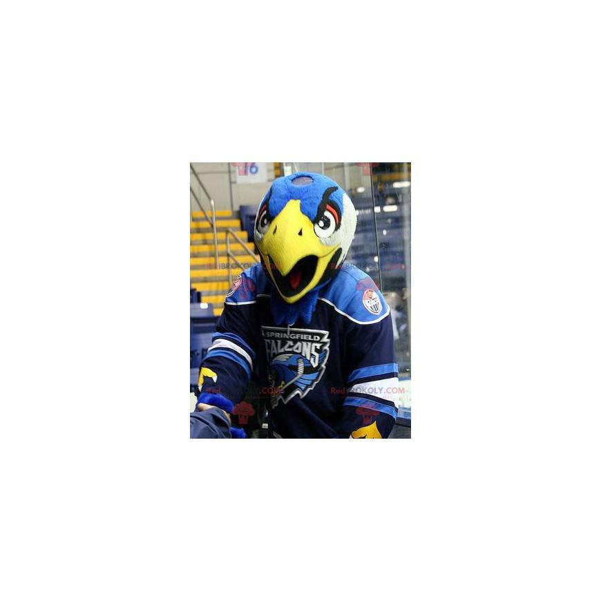 Eagle mascot bird blue white and yellow - Redbrokoly.com