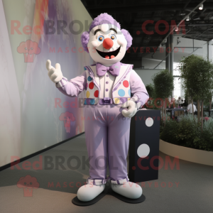 Lavendel Clown maskot...