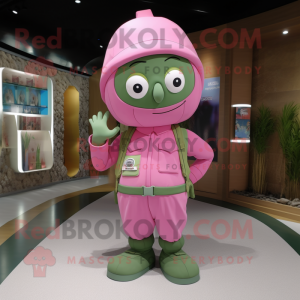 Olive Pink mascotte kostuum...