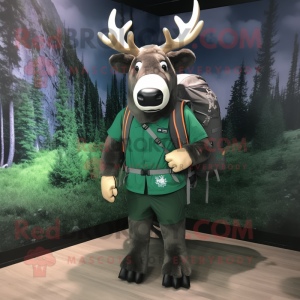 Forest Green Elk mascotte...