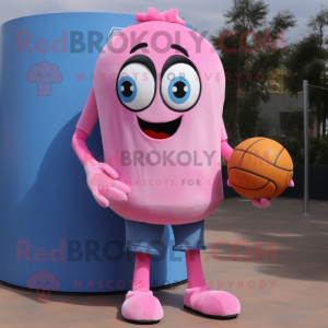 Pink Basketball Ball maskot...