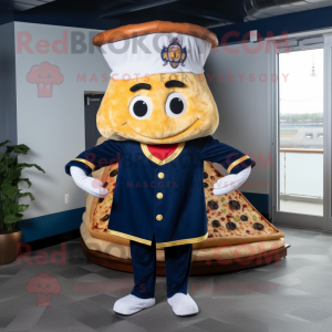 Navy Pizza Slice maskot...