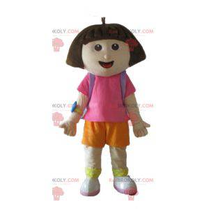 Mascotte de Dora l'exploratrice célèbre fille de dessin animé -