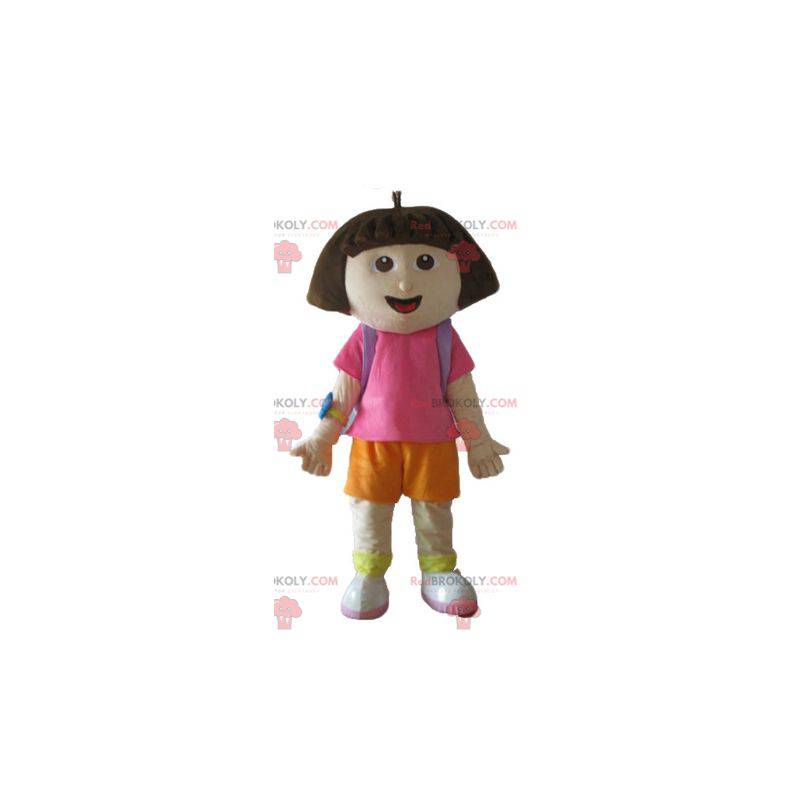 Dora la exploradora famosa mascota de niña de dibujos animados