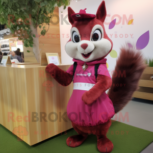 Magenta egern maskot...