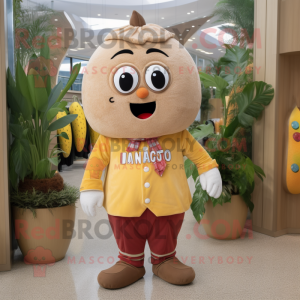 Tan Mango maskot kostym...