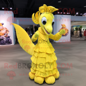 Citrongul Sea Horse maskot...