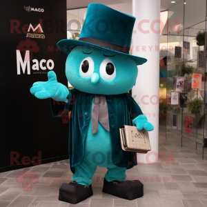 Teal Magician maskotdräkt...