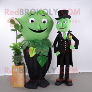 nan Beanstalk mascot costume character dressed with a Suit Jacket and Brooches