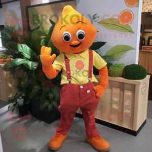 Orange hallon maskot kostym...