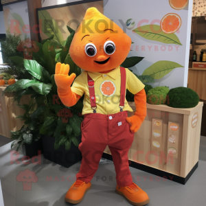 Orange hindbær maskot...