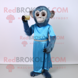 Blå Capuchin Monkey maskot...