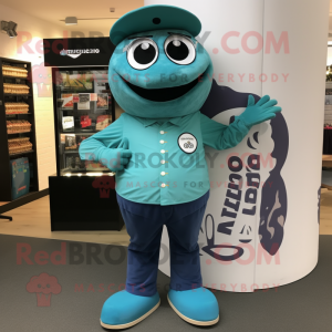 Teal Pizza mascotte kostuum...