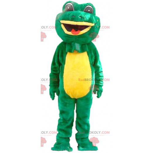 Green and yellow frog mascot - Redbrokoly.com