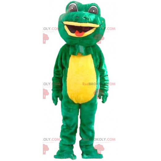 Grøn og gul frø maskot - Redbrokoly.com