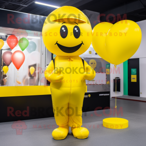 Postava maskota žlutého...