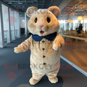 Beige Hamster mascotte...