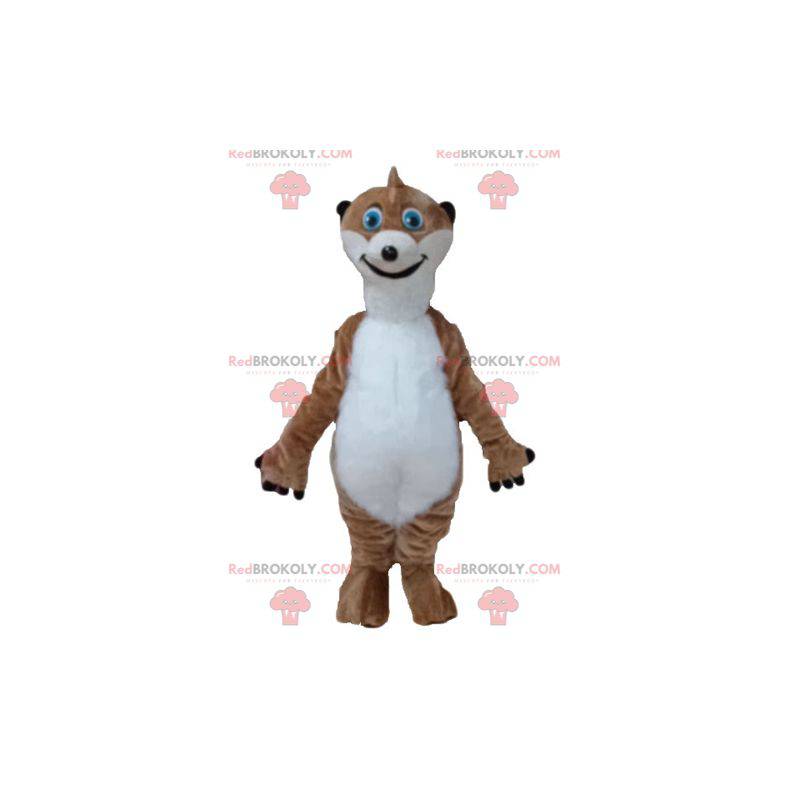 Timon mascotte lemure marrone e bianco - Redbrokoly.com