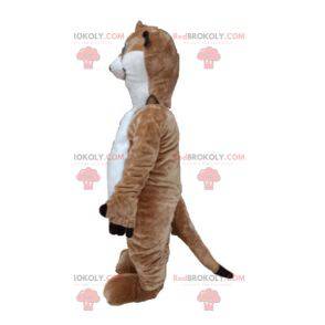 Timon mascotte lemure marrone e bianco - Redbrokoly.com