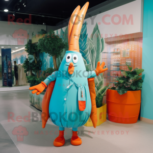 Turquoise Carrot mascotte...