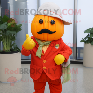 Orange Pepper maskot drakt...