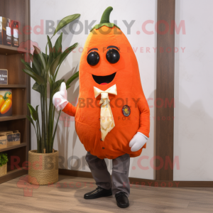 Orange Pepper maskot drakt...