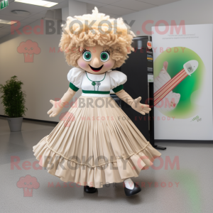 Béžová postava maskota...